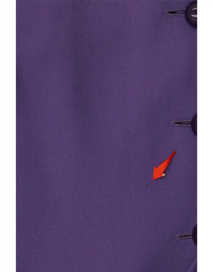 VINTAGE Femme 4 Bouton Blazer Veste UK 16 Grand Violet