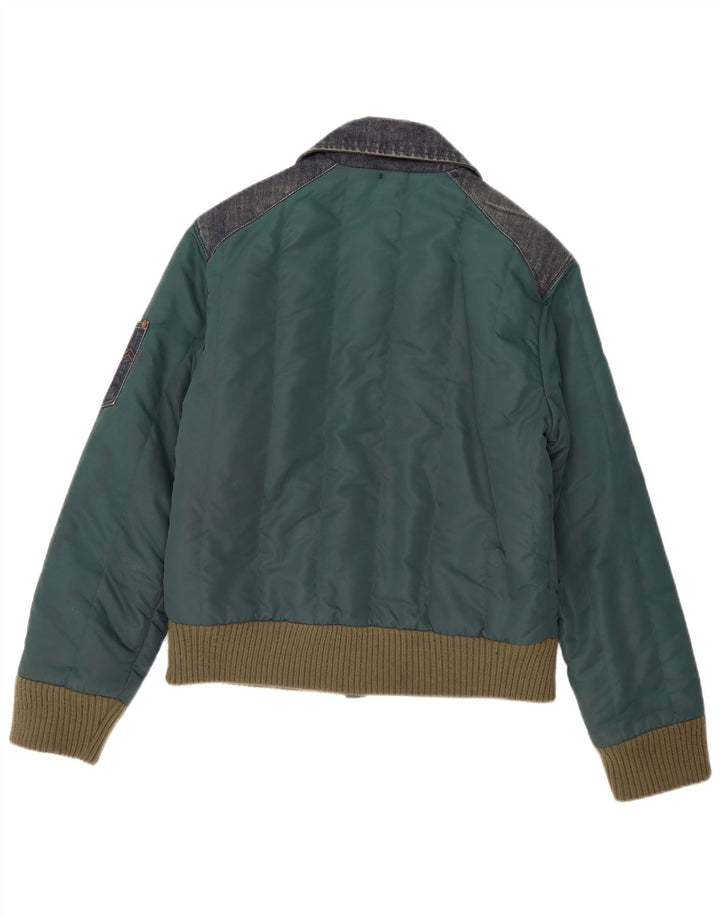 Energie Veste Bomber Homme UK 38 Polyester Colorblock Vert Moyen