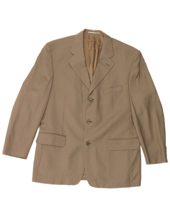 Pierre Cardin Veste Blazer 3 Boutons Homme UK 40 Large Beige