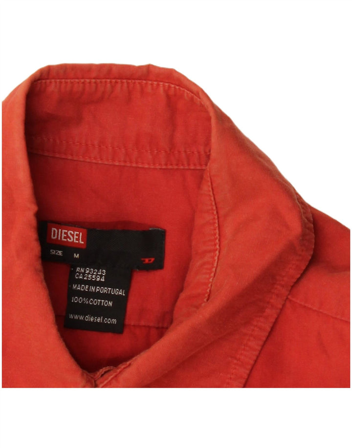 Diesel Chemise à Manches Courtes Homme Rouge Moyen Coton
