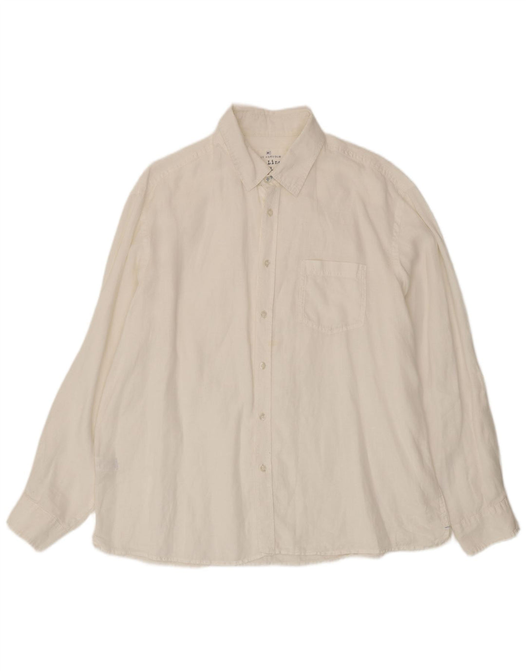 Marks & Spencer Chemise Blue Harbour XL Lin Blanc Homme