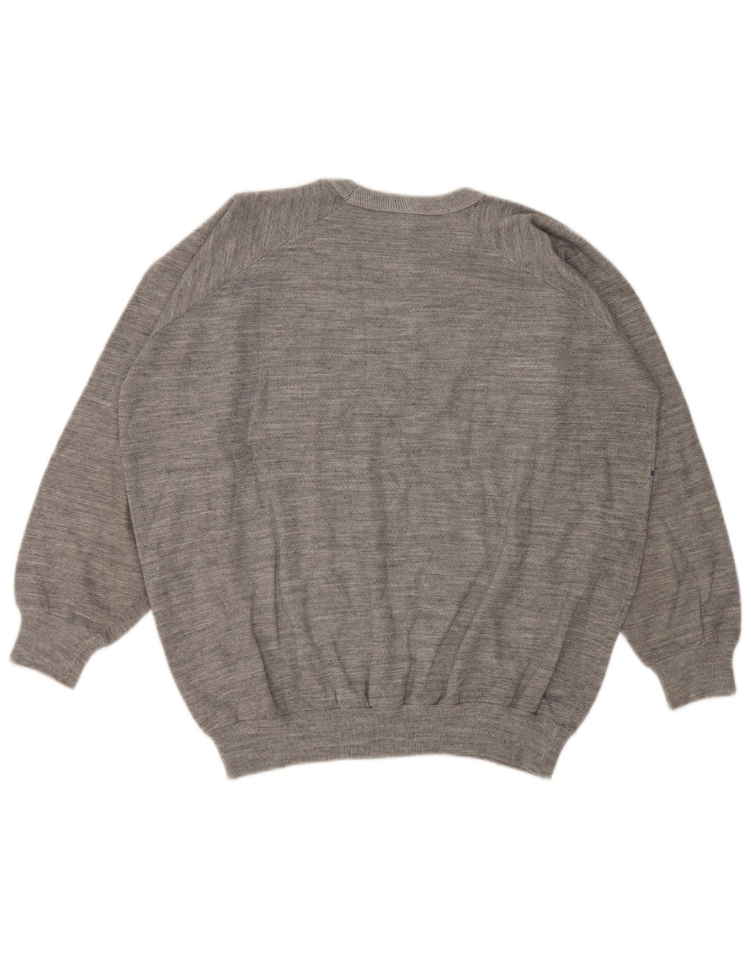 vintage Mens Graphic Sweatshirt Jumper Moyen Gris Moucheté Coton