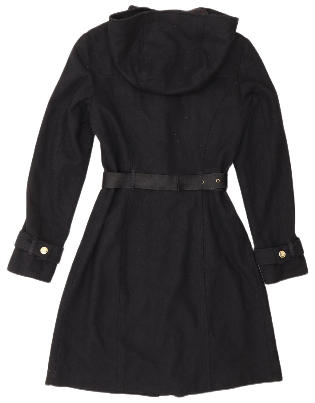 CARACTERE Duffle Coat à capuche pour femme UK 10 Petite laine bleu marine