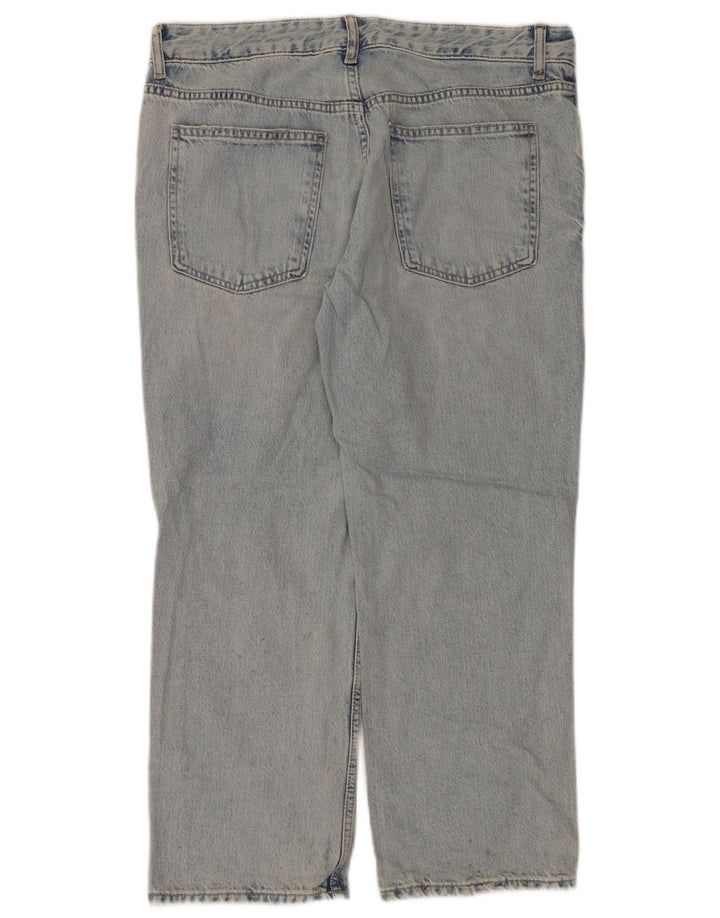 Jean droit femme ZARA EU 40 moyen W30 L28 coton bleu