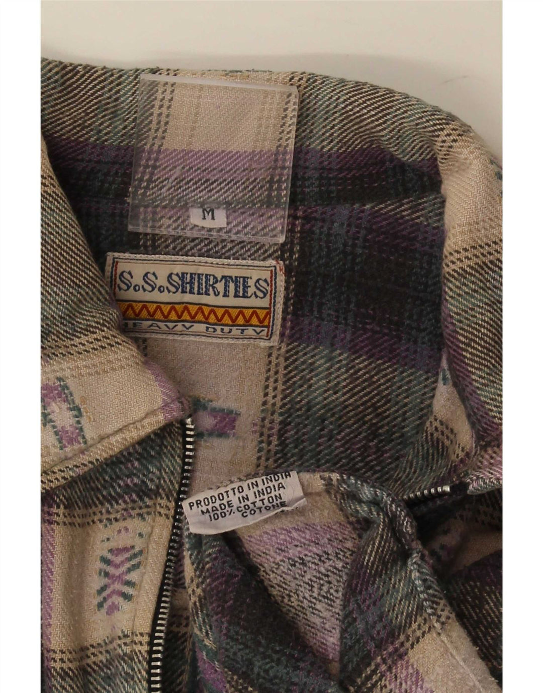 S.S.Shirties Chemise ample en flanelle pour homme à carreaux multicolores