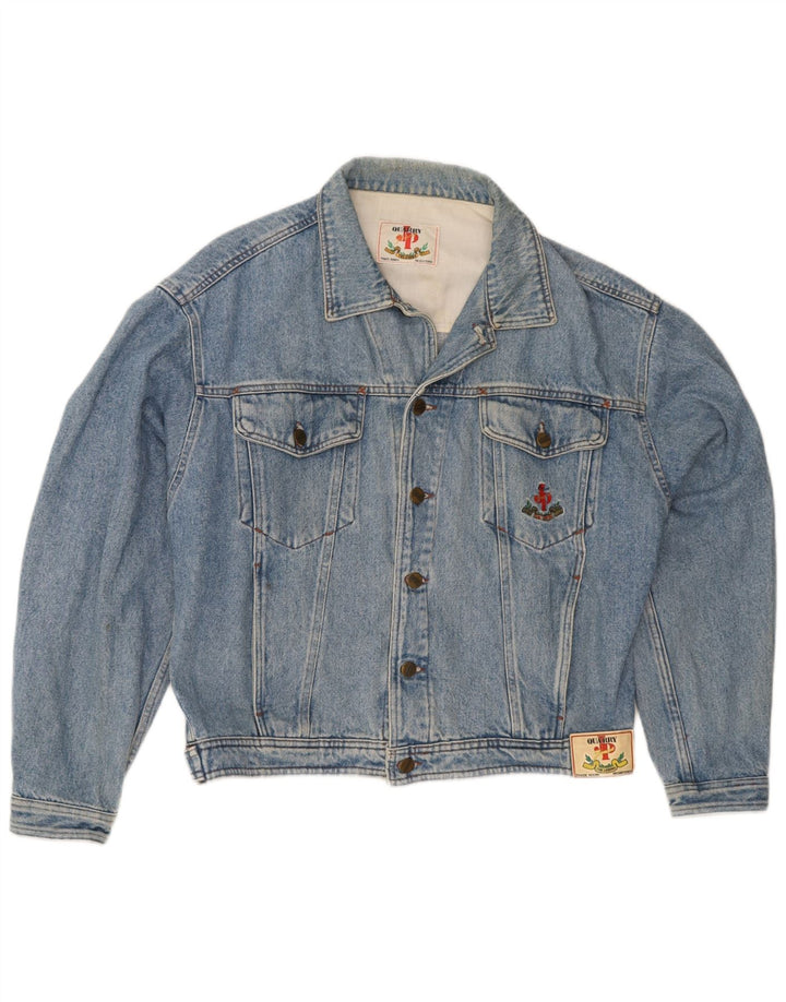 Quarry Veste en jean graphique pour homme UK 38 Bleu moyen Coton
