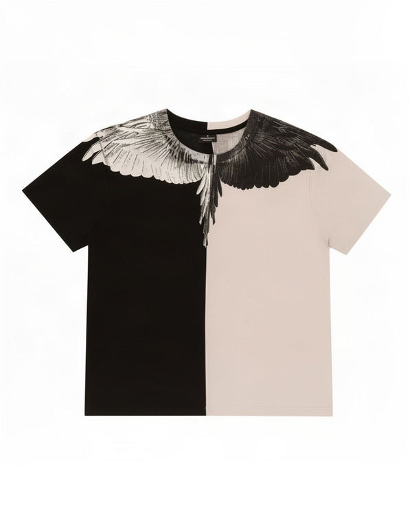 Marcelo Burlon T-Shirt Graphique Homme Noir Moyen Colourblock
