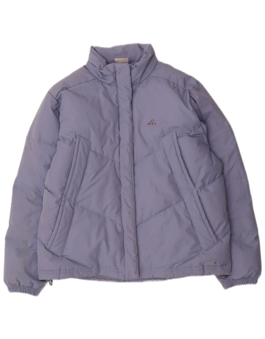 Adidas Veste matelassée surdimensionnée pour femme UK 14 Large Bleu Polyester