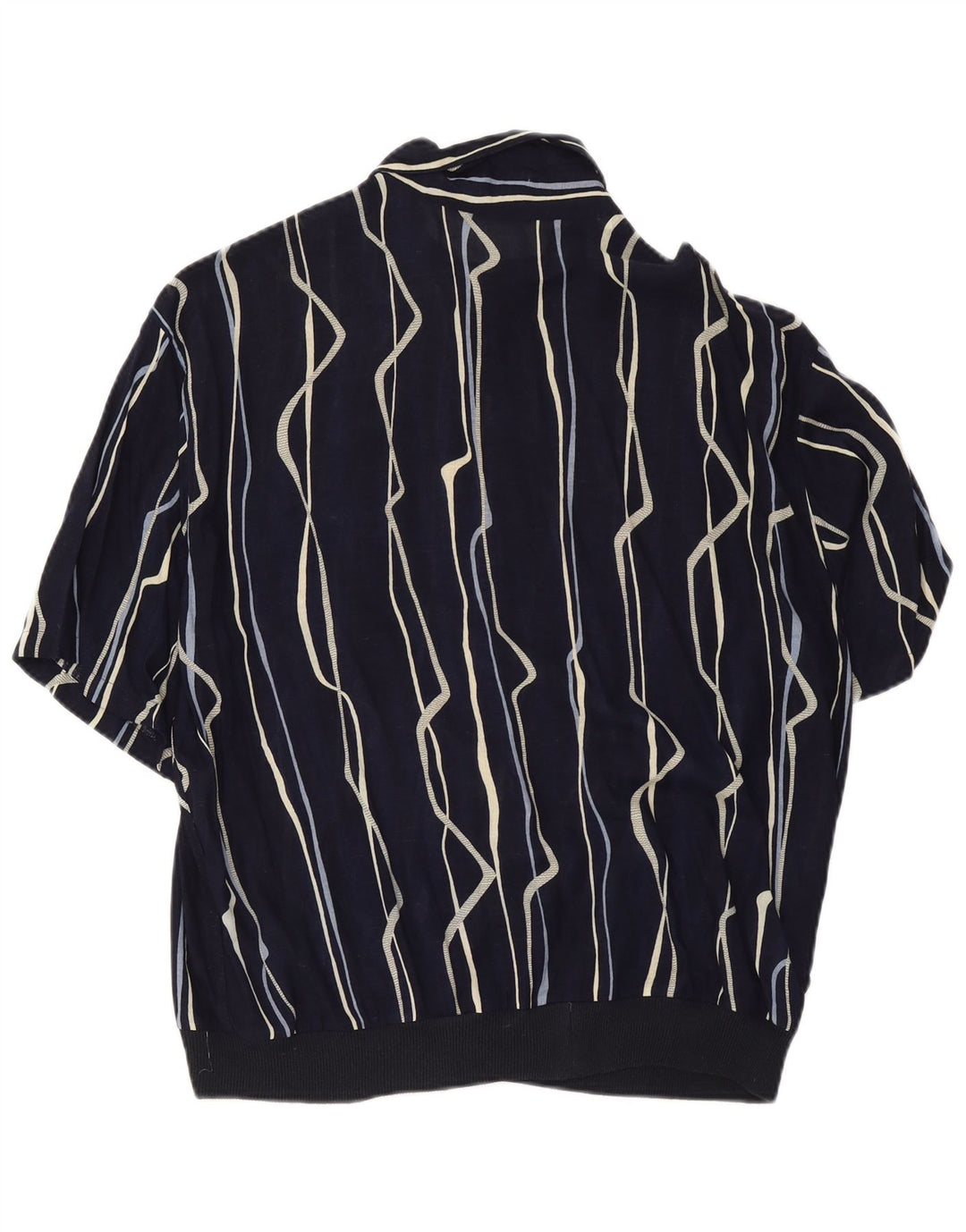 Tilmas Chemise à manches courtes pour homme, grande taille, rayée bleu marine