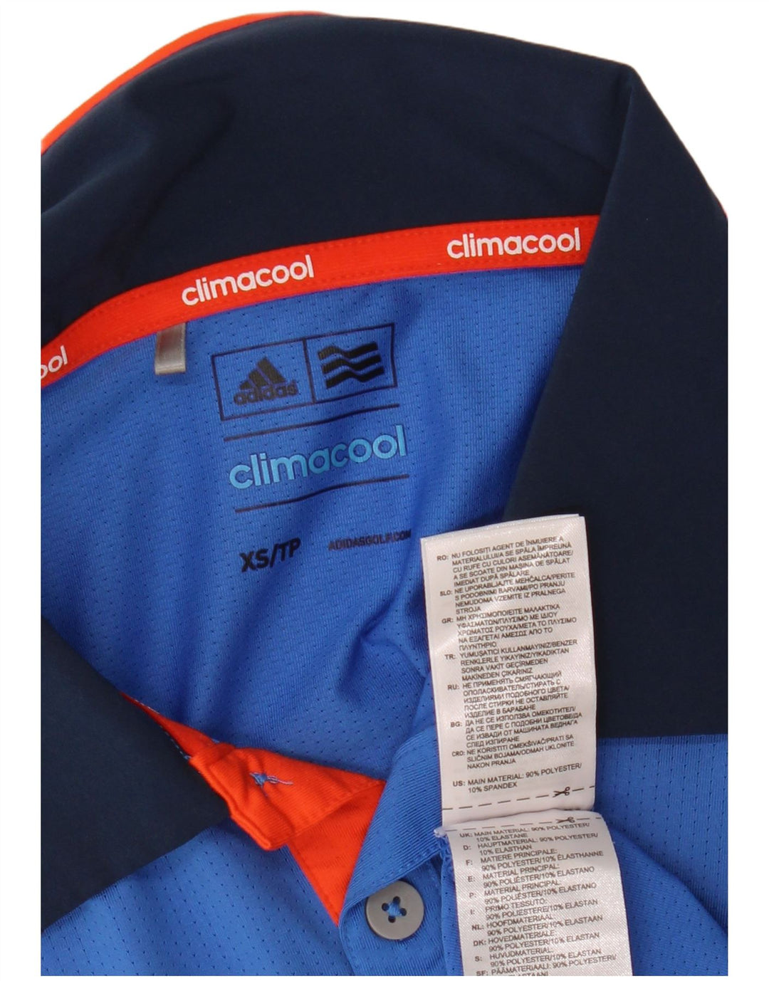 ADIDAS Polo Climacool XS Bleu Polyester Homme