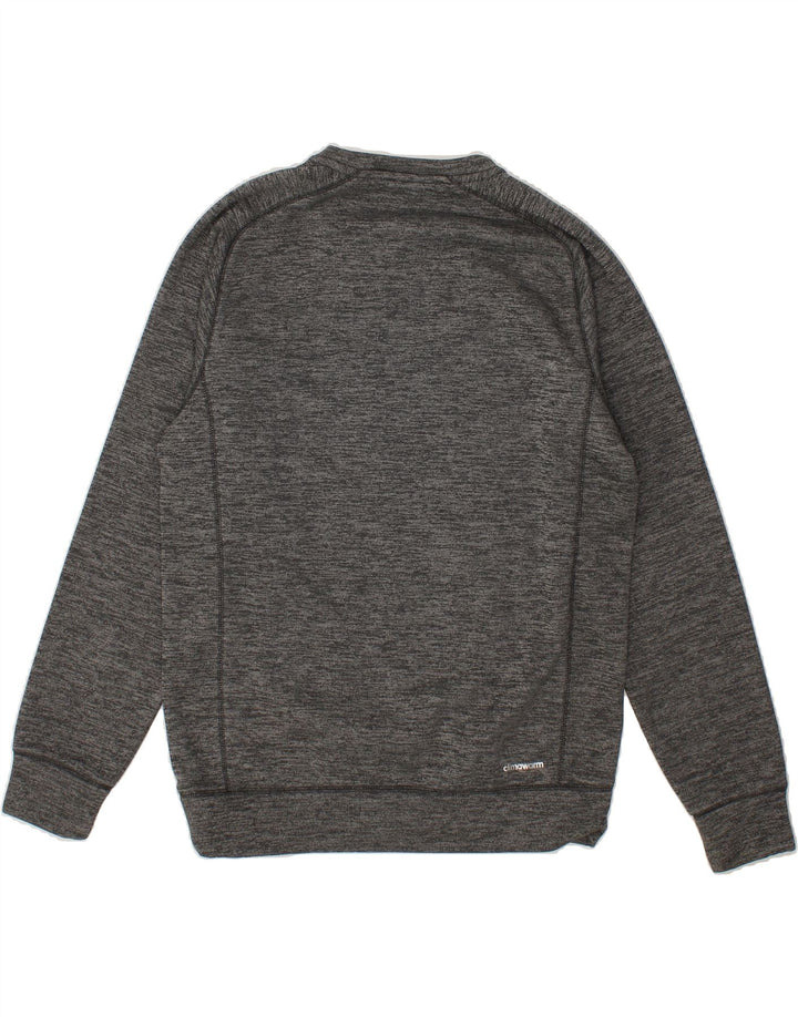 ADIDAS Mens Graphic Sweatshirt Jumper Medium Grey Flecked Polyester Vintage Adidas and Second-Hand Adidas from Messina Hembry 