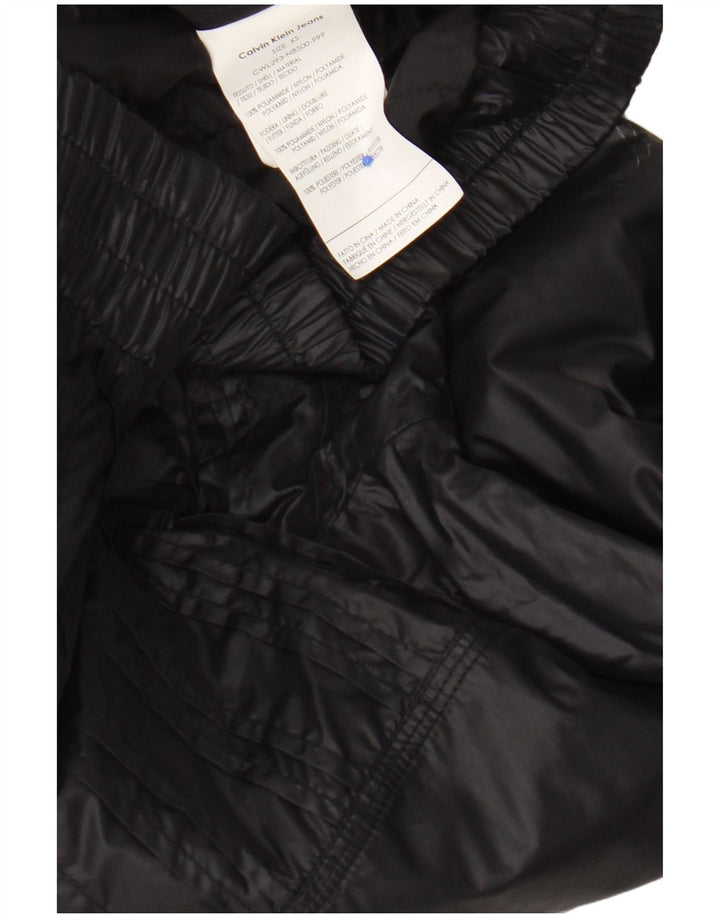Calvin Klein Veste Bomber Femme UK 6 XS Nylon Noir