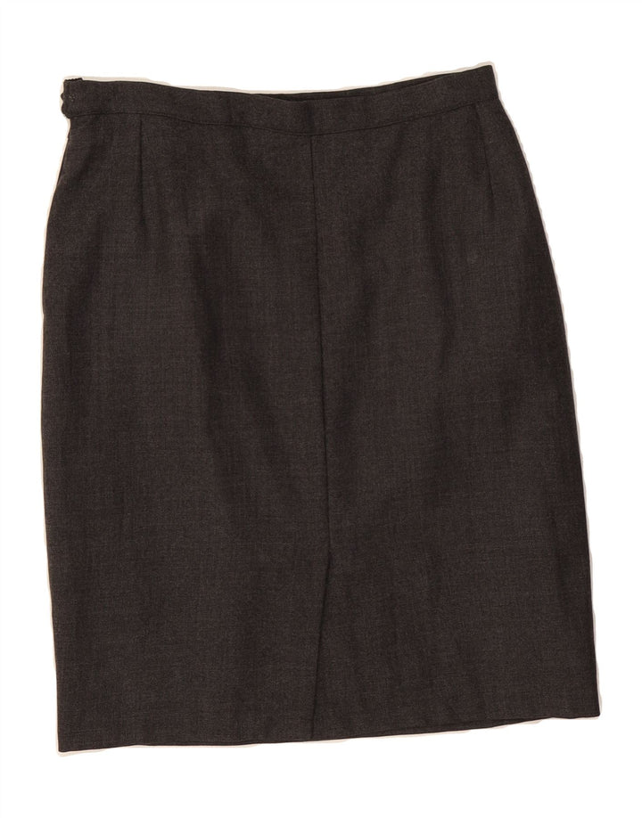 TRUSSARDI Womens Pencil Skirt US 8 Medium W30  Grey Acetate Vintage Trussardi and Second-Hand Trussardi from Messina Hembry 