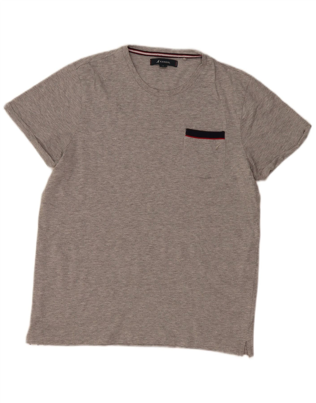 Kangol T-Shirt Homme Haut Large Gris Moucheté Coton
