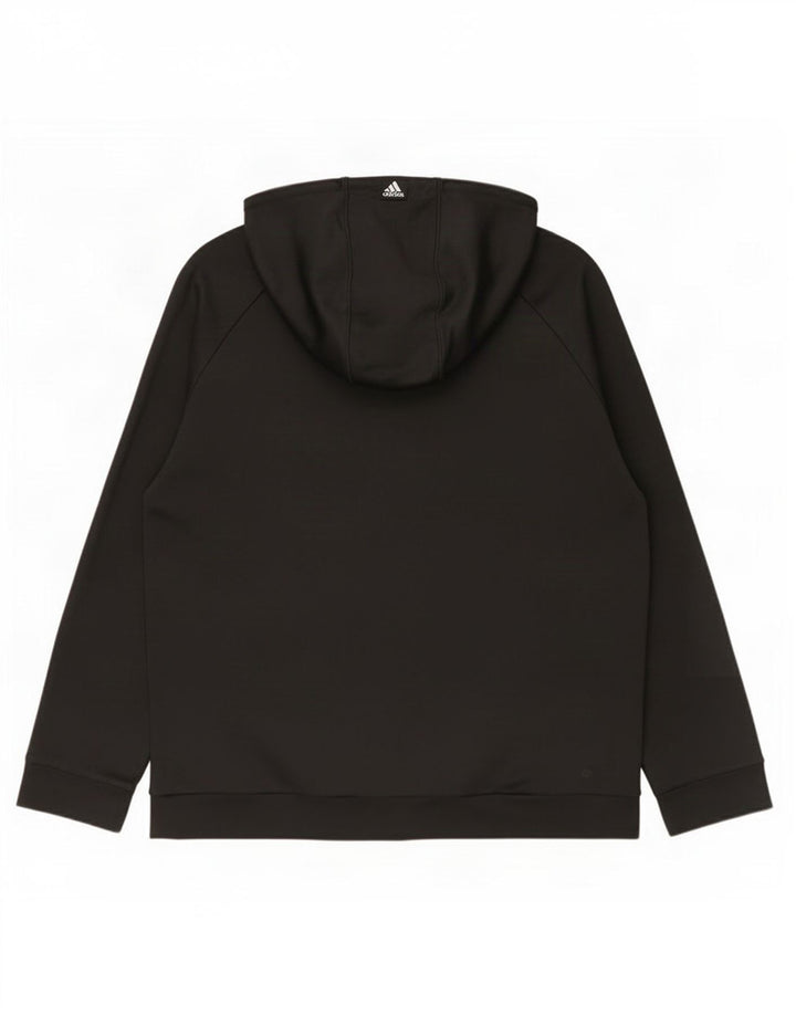 Adidas Pull à capuche graphique pour homme XL Noir Polyester