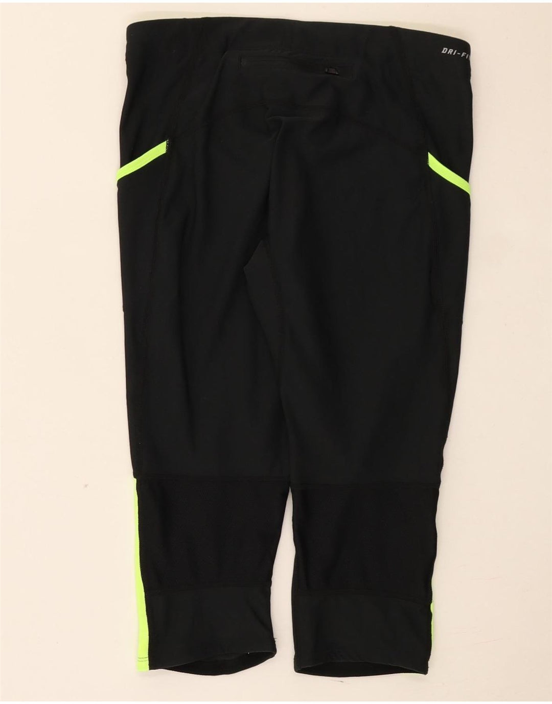 Nike Legging Capri Dri Fit pour femme UK 12 Polyester color block noir moyen