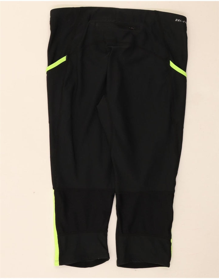 Nike Legging Capri Dri Fit pour femme UK 12 Polyester color block noir moyen