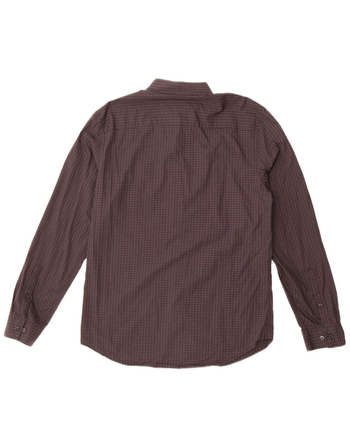 Calvin Klein Chemise Slim Fit Homme Gris Moyen à Carreaux Coton