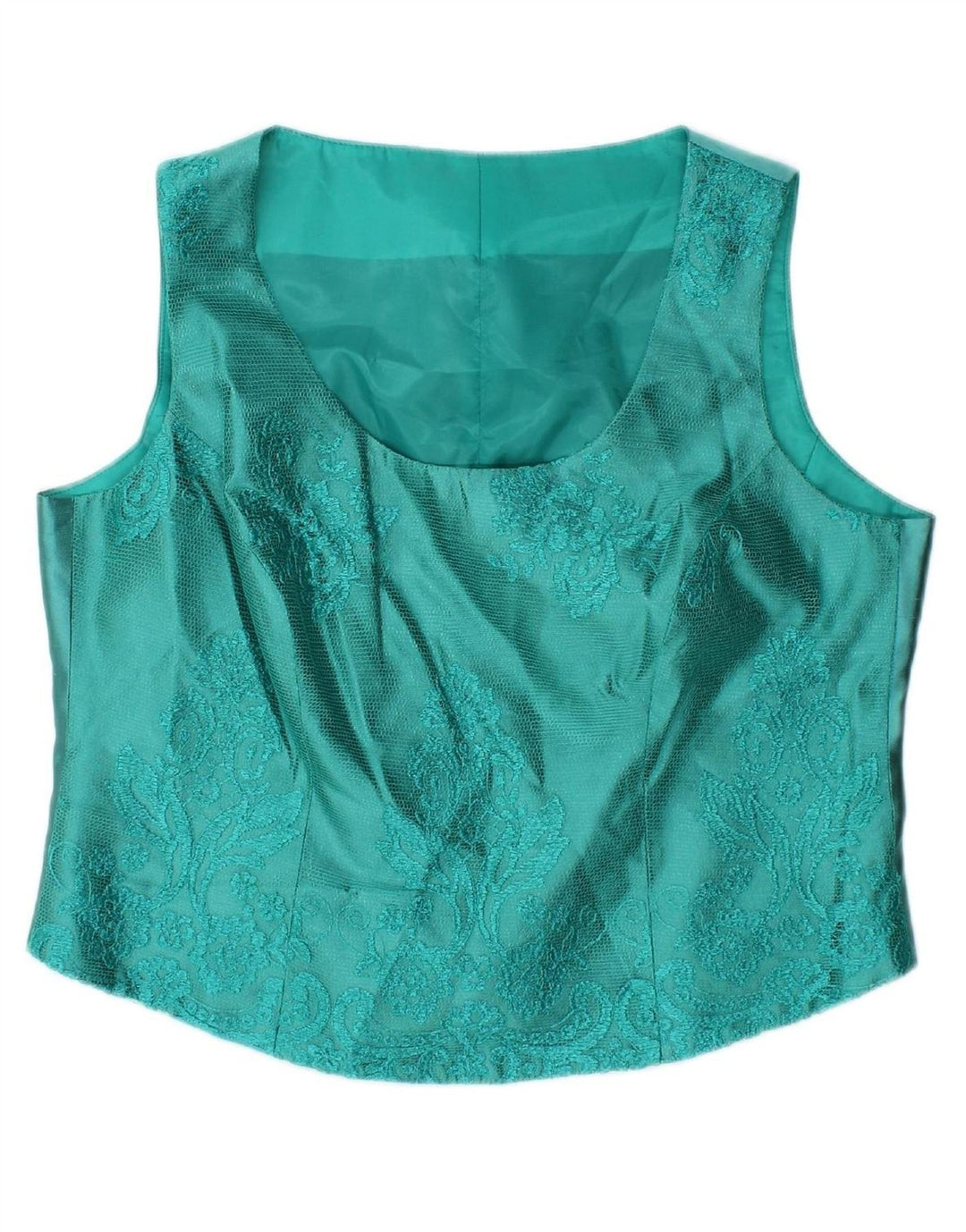 VINTAGE Womens Front Tie 3 Piece Set IT 44 Medium W32  Green Silk