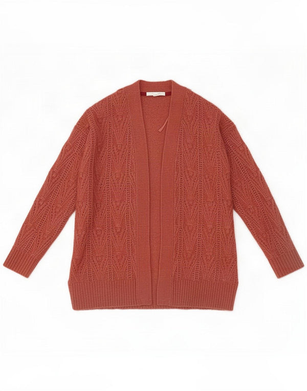 White Stuff Cardigan ouvert surdimensionné pour femme UK 8 Petit rose moucheté