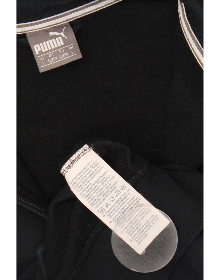Puma Veste de survêtement pour homme Taille L Noir Coton