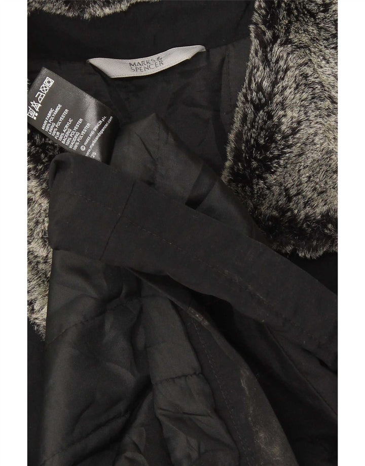 Marks & Spencer Veste matelassée surdimensionnée pour femme UK 16 Large Acrylique Noir
