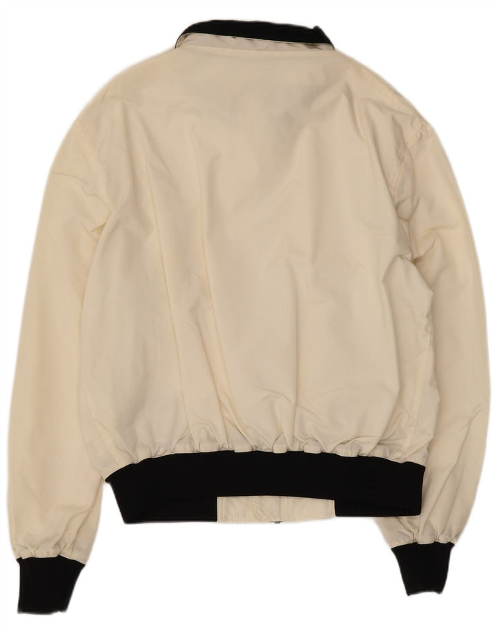 Refrigiwear Veste de Pluie Bomber Homme UK 36 Petit Nylon Colorblock Blanc