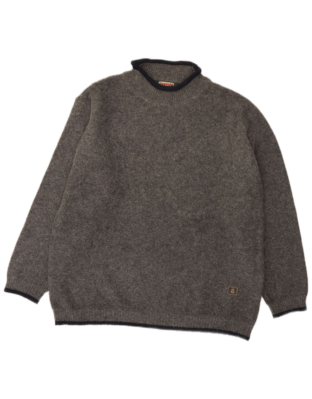 Invicta Pull col roulé pour homme XL en laine grise