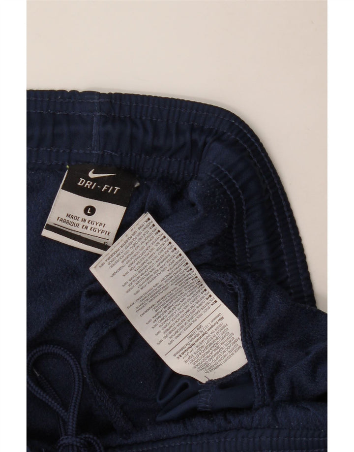 NIKE Short de sport Dri Fit pour hommes, grand, bleu marine, polyester