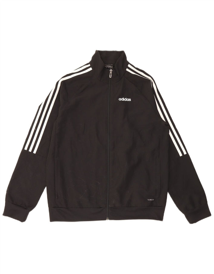 Veste de survêtement Adidas Garçon Climalite 13-14 ans Noir Polyester