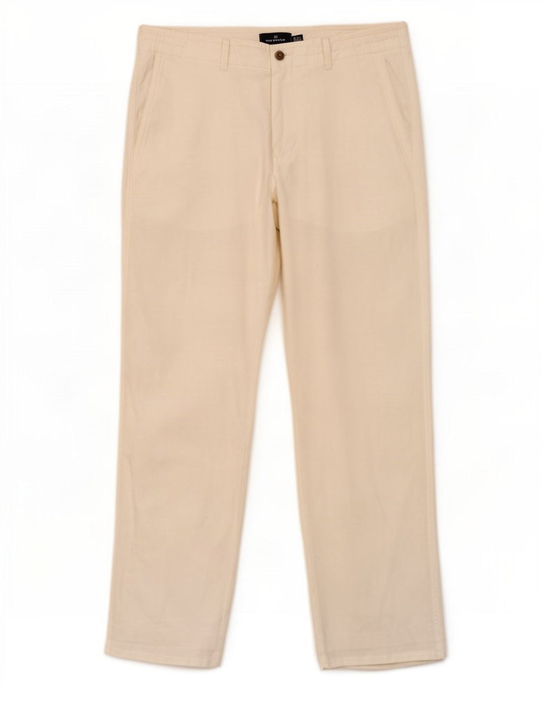 Marks & Spencer Pantalon Chino Droit Blue Harbor Homme W34 L29 Blanc