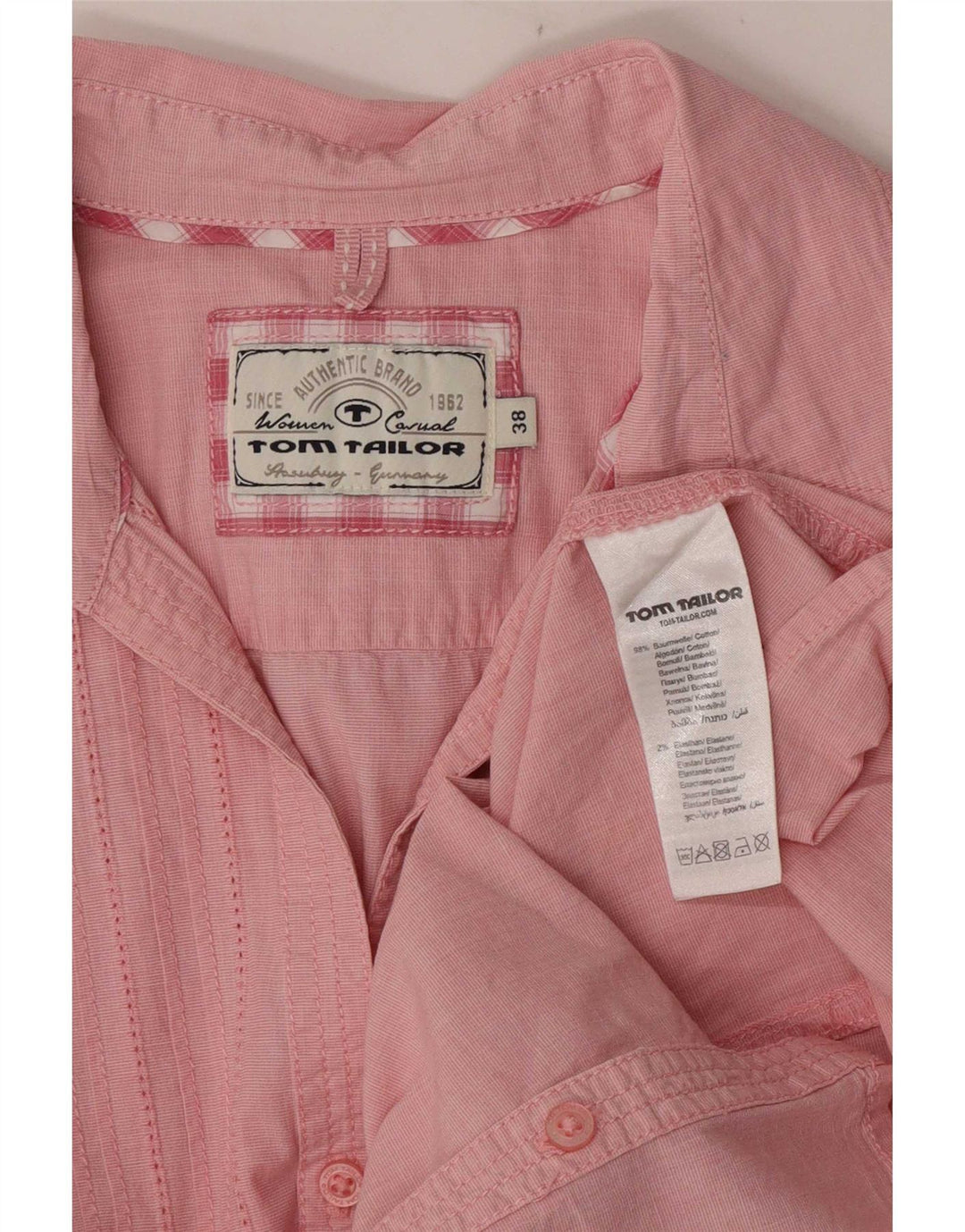 Tom Tailor Chemise de Smoking Femme EU 38 Coton Rose Moyen