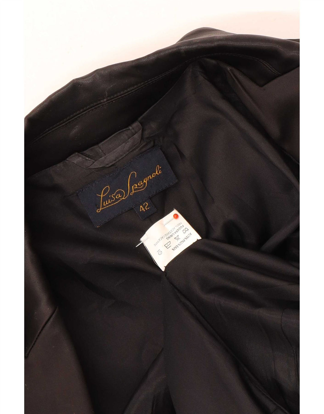 Luisa Spagnoli Veste Blazer 1 Bouton Femme IT 42 Acétate Noir Moyen