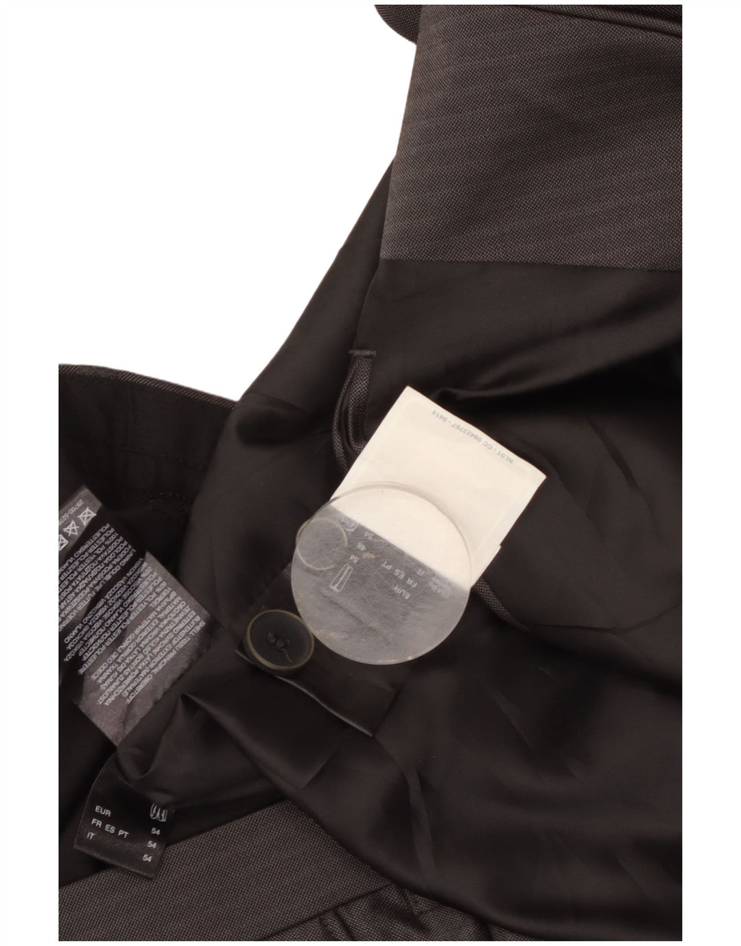 Angelo Litrico Costume 3 pièces pour homme EU 54 2XL W38 L30 Gris à fines rayures classique