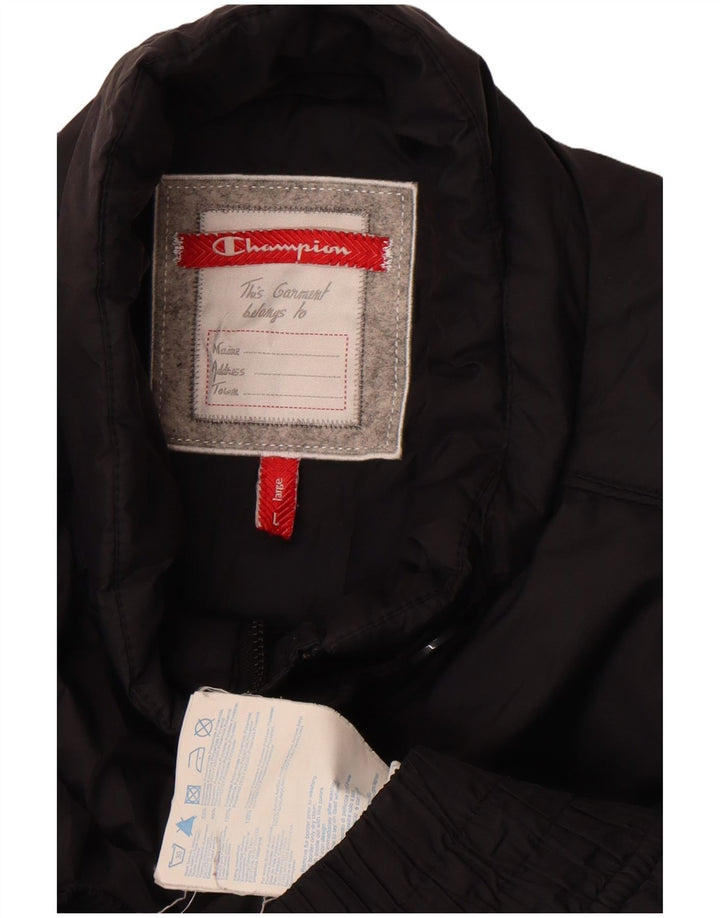 Champion Veste Bomber Rembourrée Fille 11-12 Ans Large Noir Polyamide