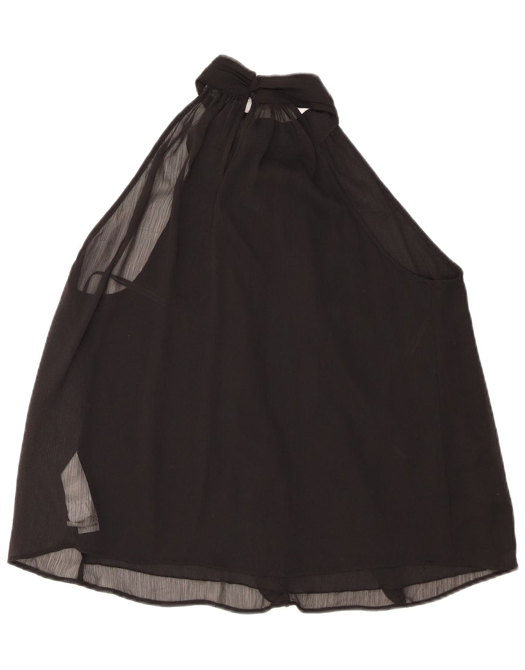 Zara Haut dos nu à volants pour femme UK 16 Large Noir Polyester