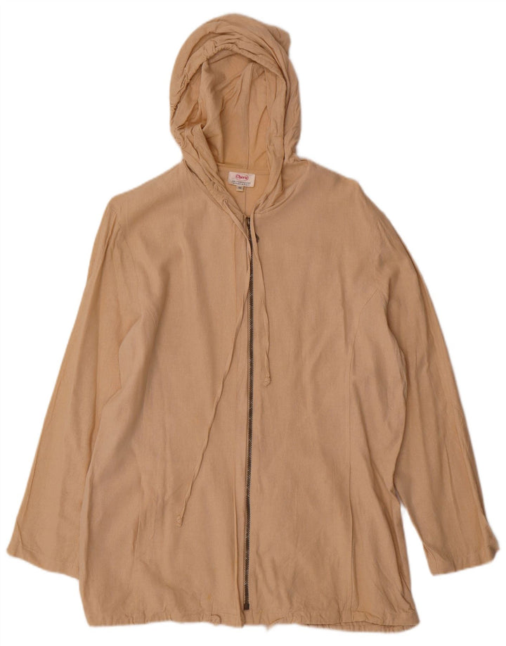 cherie Veste bomber à capuche pour femme IT 46 Large Beige Soie