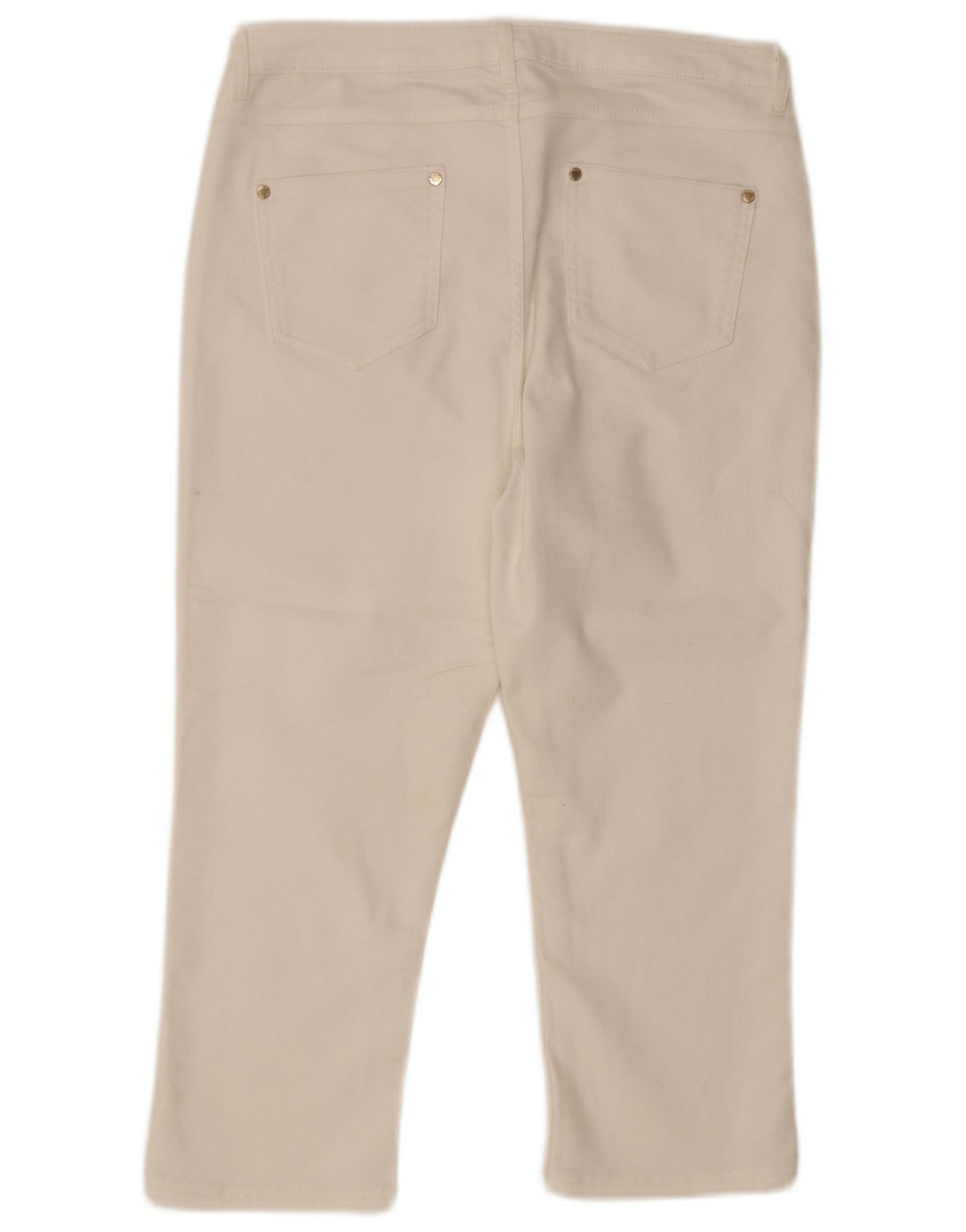 Marks & Spencer Pantalon court Per Una pour femme UK 14 Large W32 L21 Blanc