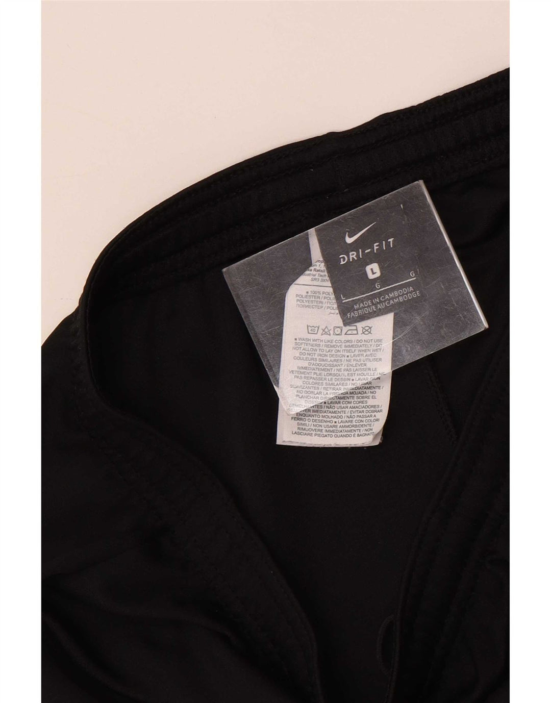 Short de sport Nike Dri Fit pour hommes, grand, noir, polyester