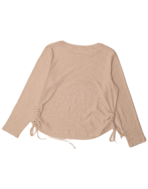 Marks & Spencer Haut à manches longues pour femme UK 46 Large Beige Viscose