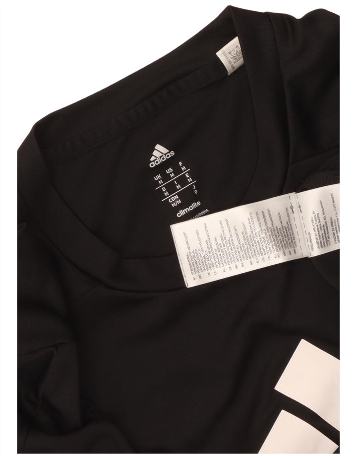 Adidas Hommes Climalite Graphic T-Shirt Top Noir Moyen Polyester