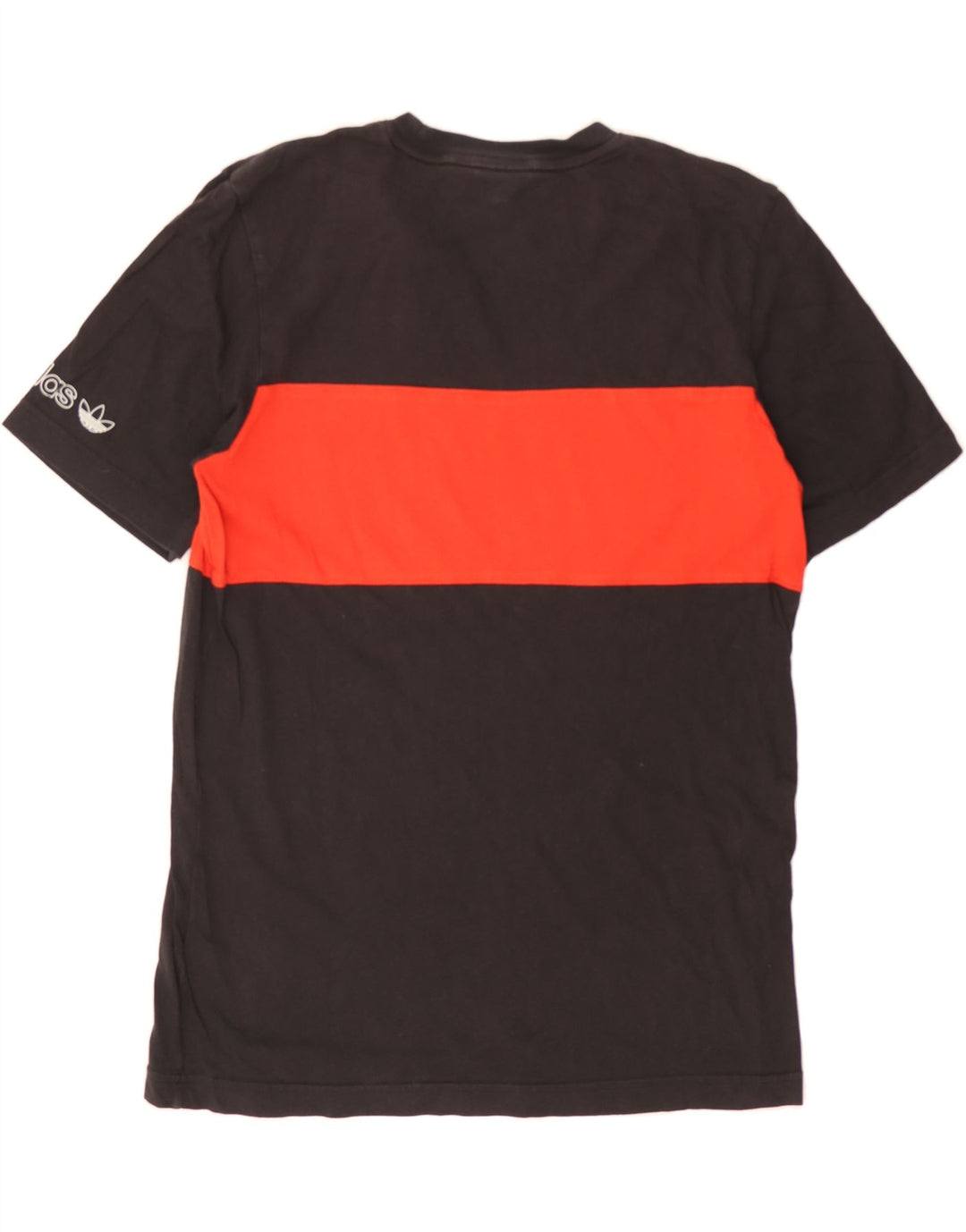 ADIDAS Mens T-Shirt Top Small Black Colourblock Cotton Vintage Adidas and Second-Hand Adidas from Messina Hembry 
