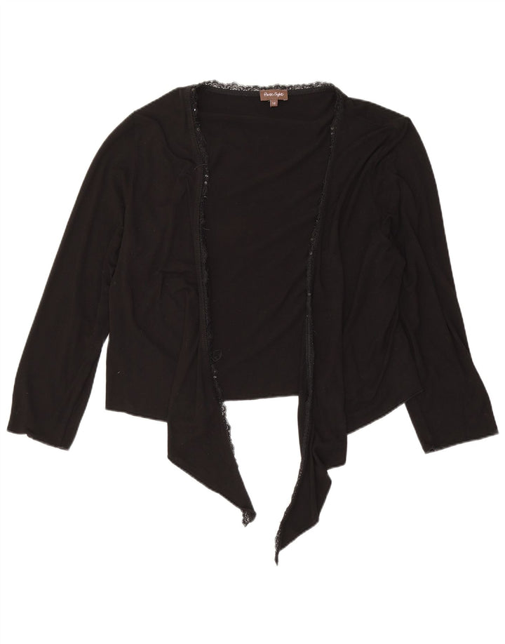 Phase Eight Cardigan à nouer sur le devant pour femme UK 14 Viscose noire moyenne