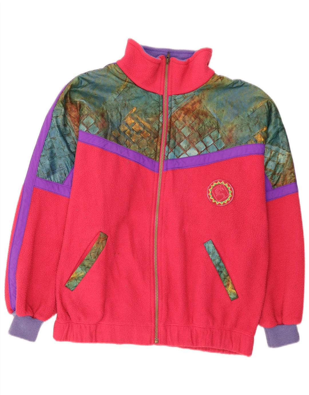 Santo Stefano Veste polaire pour homme UK 38 Rose moyen à carreaux Polyester