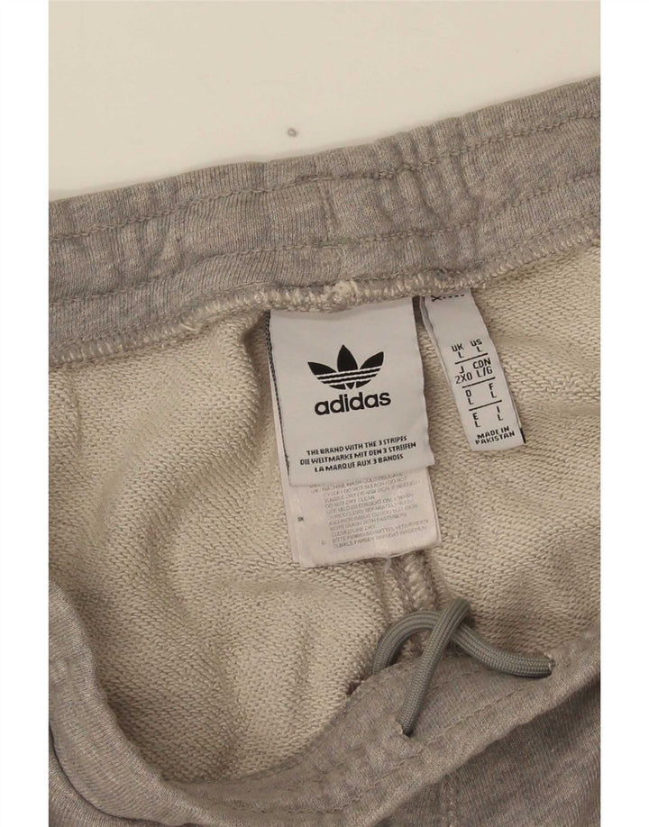 Adidas Short de sport pour homme Grand coton rayé gris
