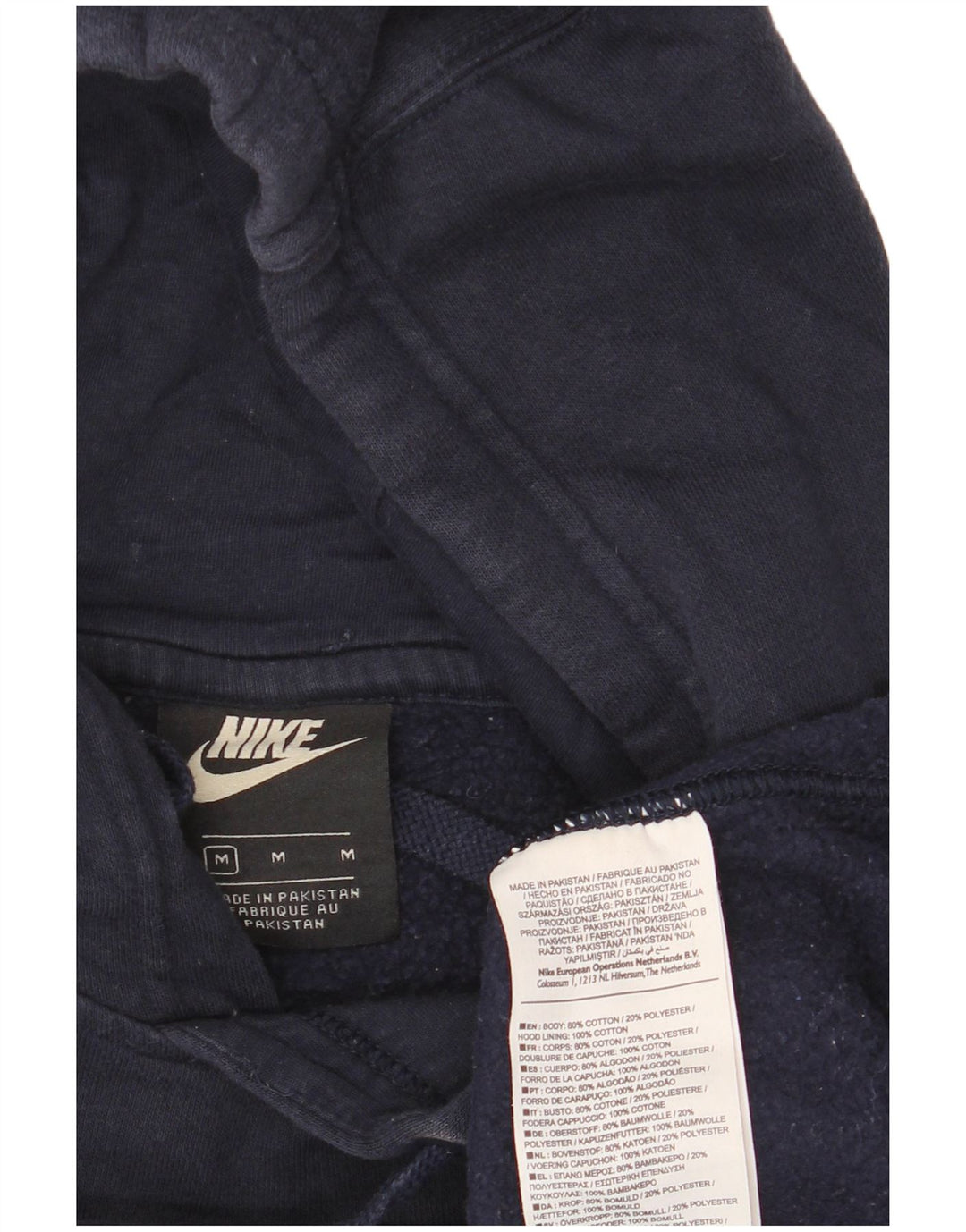 NIKE Pull à capuche pour homme en coton bleu marine moyen