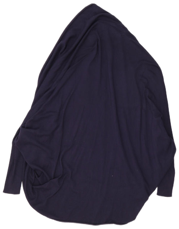 Zara Cardigan long surdimensionné pour femme UK 14 Bleu marine moyen