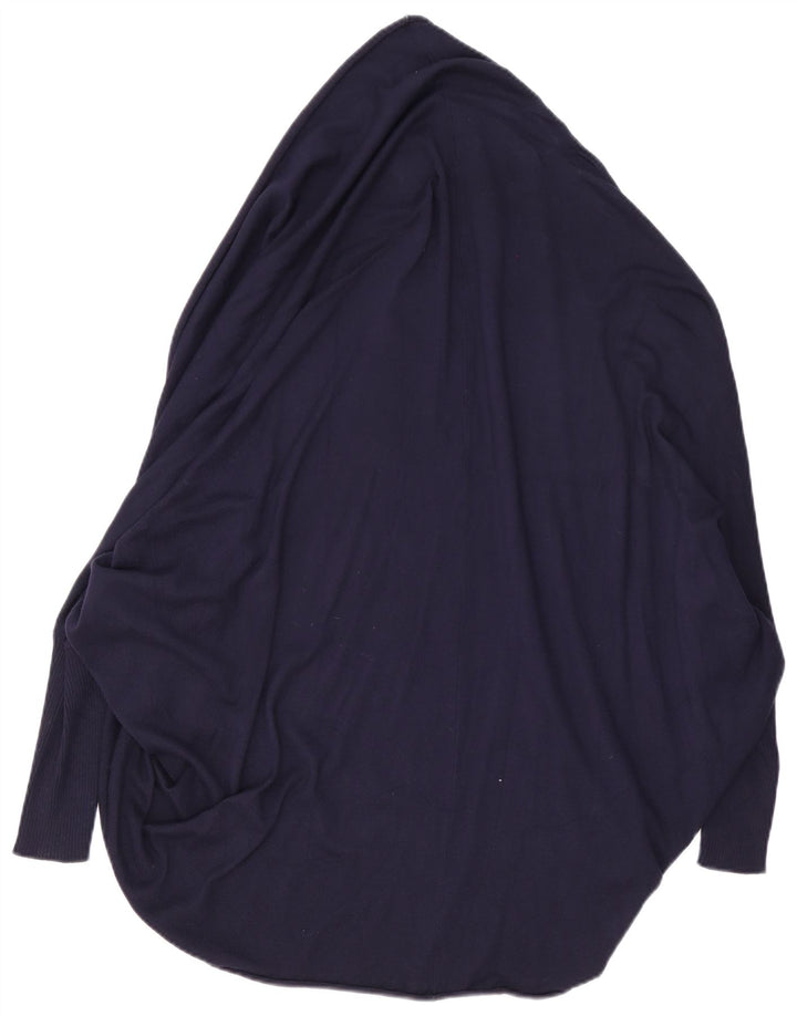 Zara Cardigan long surdimensionné pour femme UK 14 Bleu marine moyen