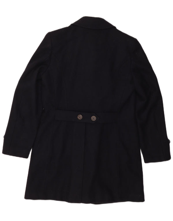 vintage Mens Sherpa Double Breasted Coat UK 36 Petit Bleu Marine