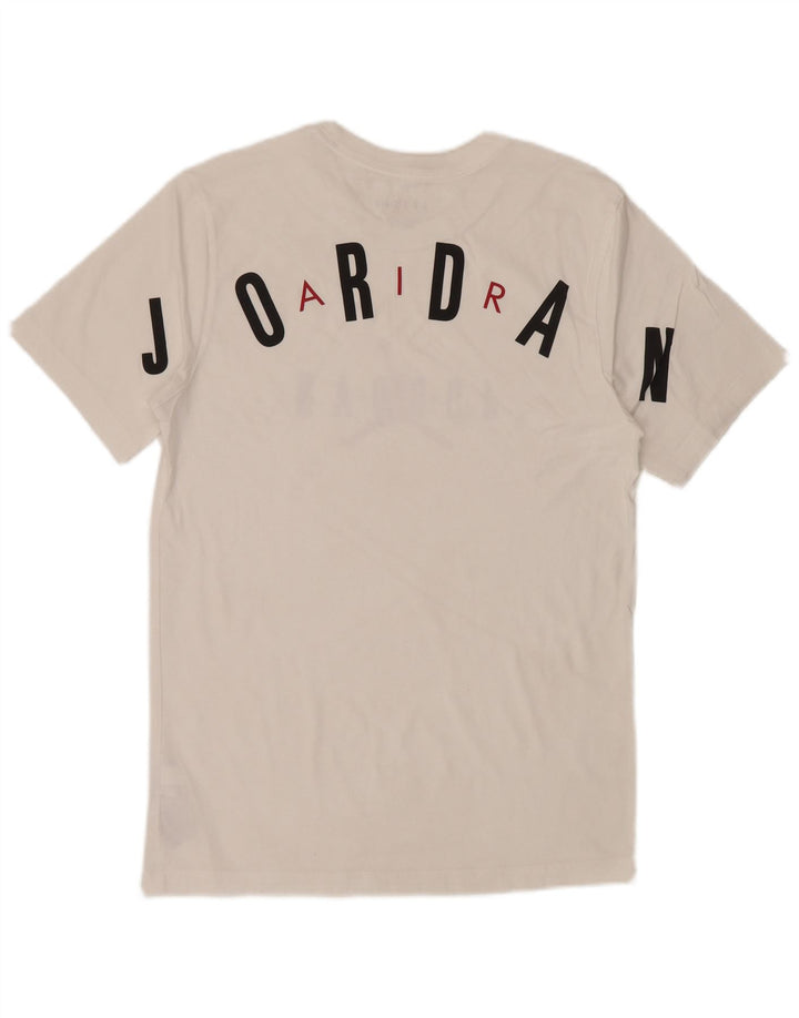 JORDAN T-shirt graphique pour hommes, petit, en coton blanc